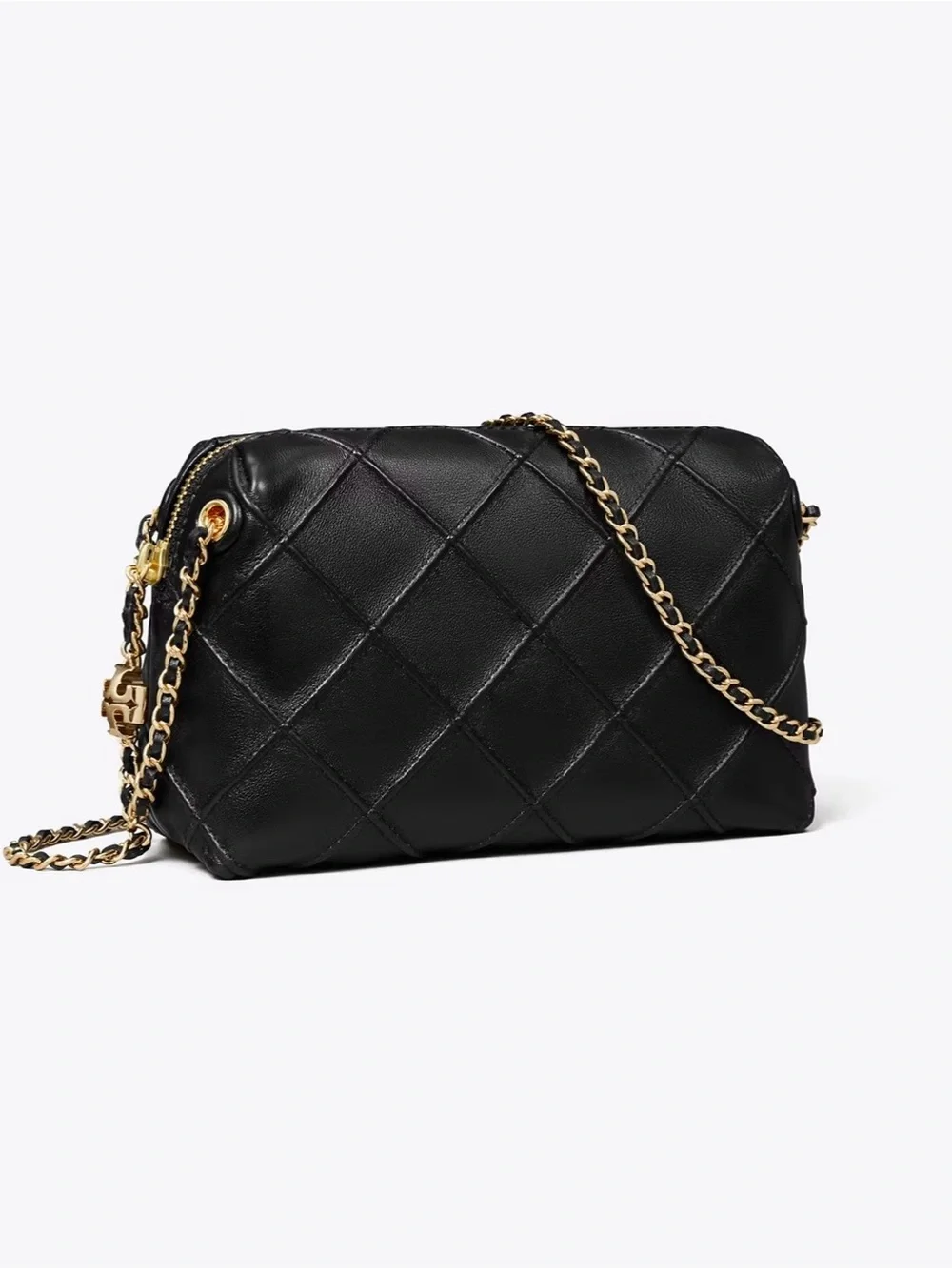 Tory Burch Fleming Mini Quilted Soft Leather Crossbody Bag